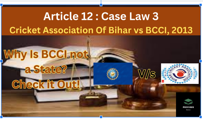 Article 12 Is BCCI a State?