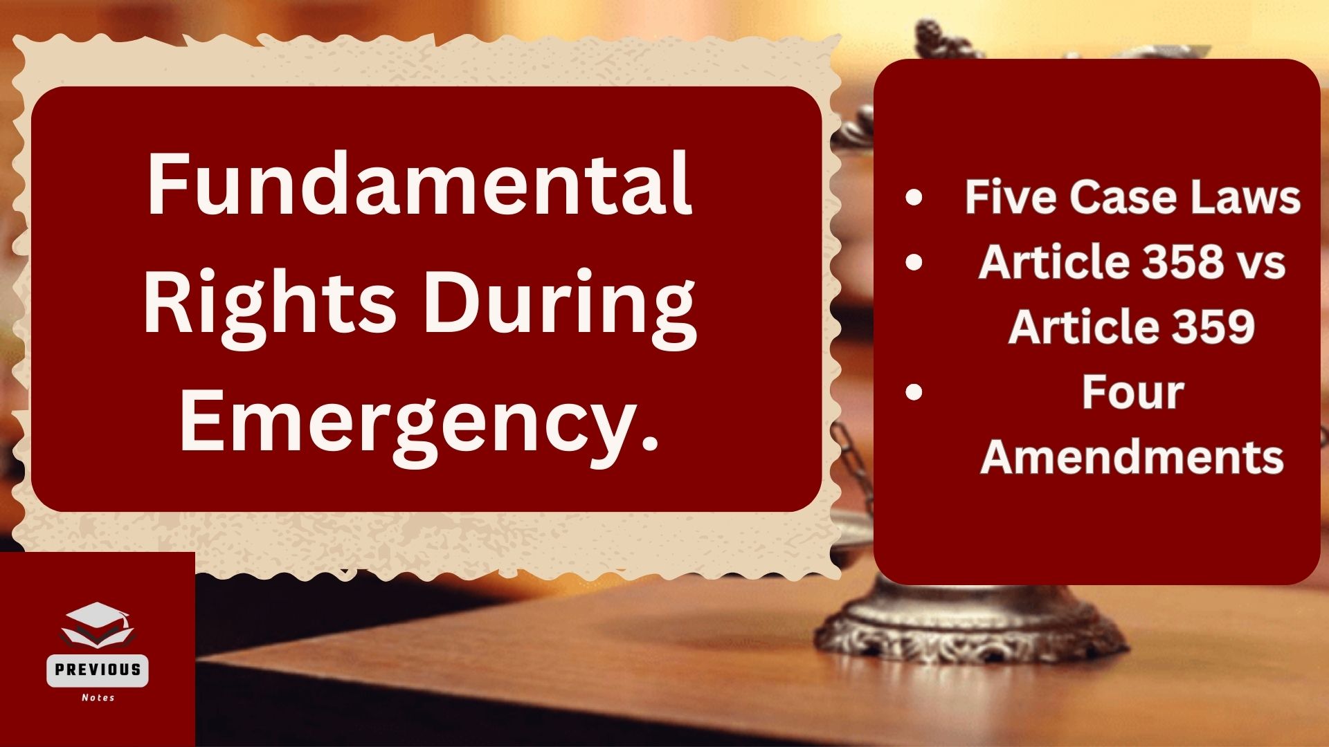 Article 358, 359 Fundamental rights during emergency