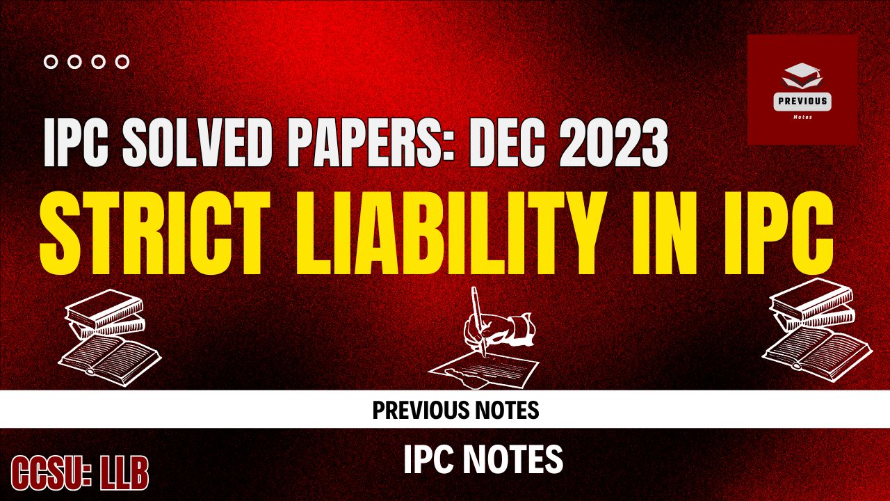 Strict liability in ipc